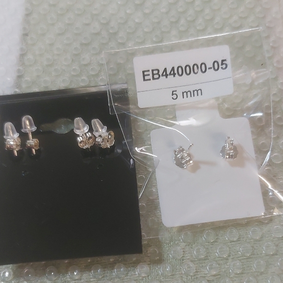 Sterling Silver Stud Earrings - Picture 4 of 4